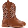 imageBMCiTYBM Toddler Girls Cowboy Cowgirl Boots Little Kids Pointed Toe Western Boots Mid Calf Side Zipper Riding Shoes for All Seasons ToddlerLittle KidAbrown