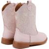 imageBMCiTYBM Toddler Girls Cowboy Cowgirl Boots Little Kids Pointed Toe Western Boots Mid Calf Side Zipper Riding Shoes for All Seasons ToddlerLittle KidCgiltter Pink