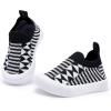 imageBMCiTYBM Toddler Shoes Boys Girls Walking Sneakers Running Athletic Sports Tennis ShoesCblack White