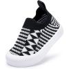 imageBMCiTYBM Toddler Shoes Boys Girls Walking Sneakers Running Athletic Sports Tennis ShoesCblack White