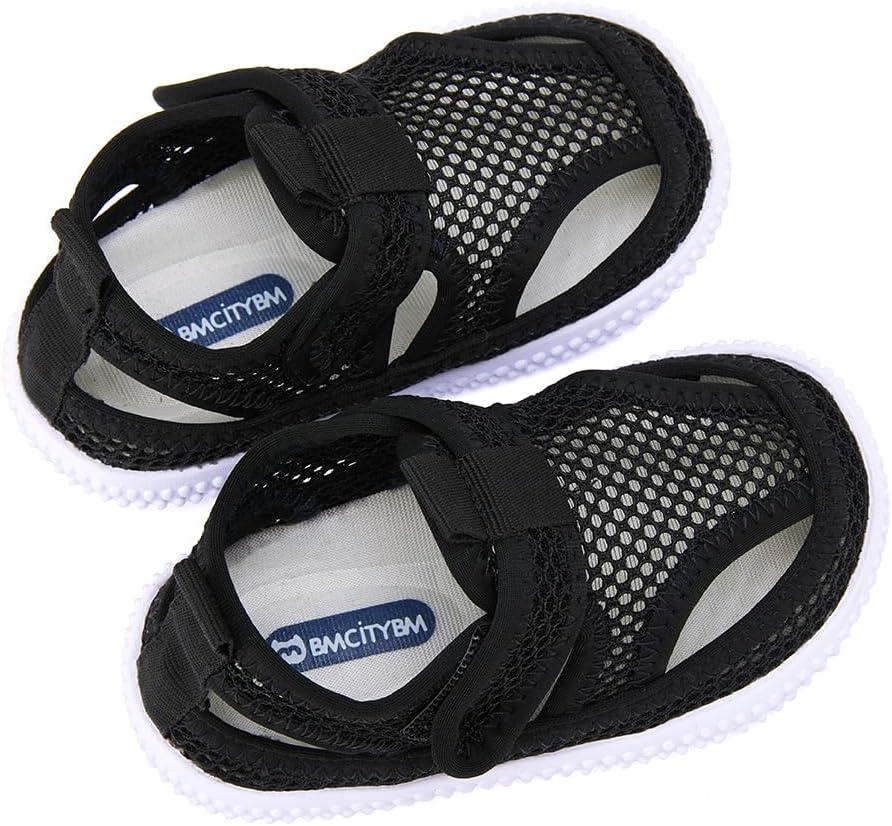 imageBMCiTYBM Baby Sandals Girls Boys Breathable Shoes Infant Summer Toddler Shoes NonSlip 6 9 12 16 18 24 MonthsMeshblack