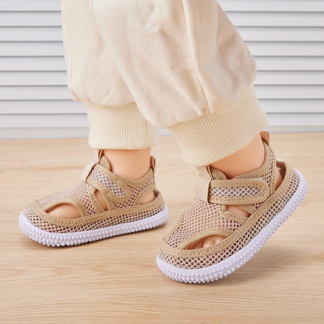 imageBMCiTYBM Baby Sandals Girls Boys Breathable Shoes Infant Summer Toddler Shoes NonSlip 6 9 12 16 18 24 MonthsMeshcamel