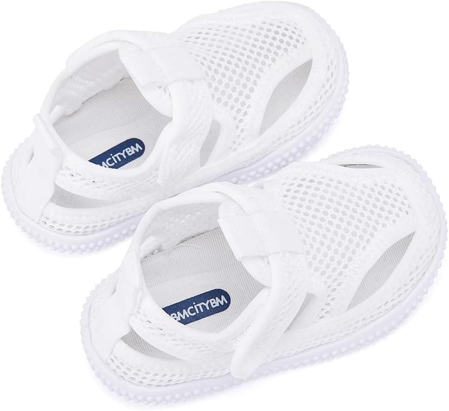 imageBMCiTYBM Baby Sandals Girls Boys Breathable Shoes Infant Summer Toddler Shoes NonSlip 6 9 12 16 18 24 MonthsMeshwhite