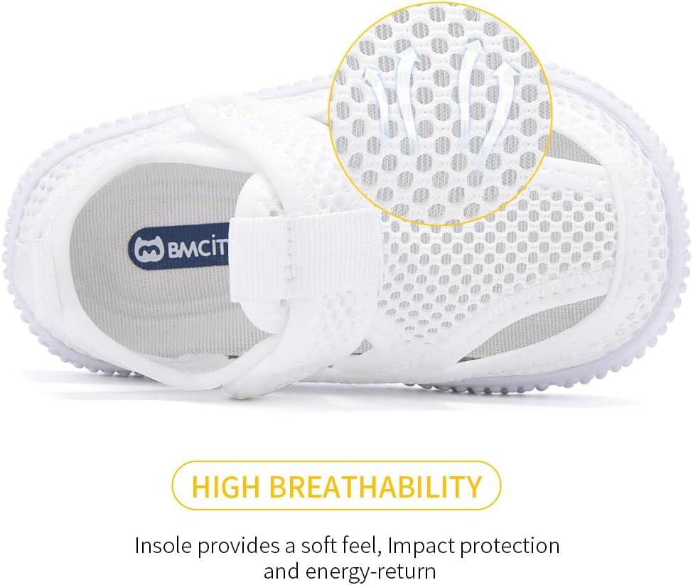 imageBMCiTYBM Baby Sandals Girls Boys Breathable Shoes Infant Summer Toddler Shoes NonSlip 6 9 12 16 18 24 MonthsMeshwhite