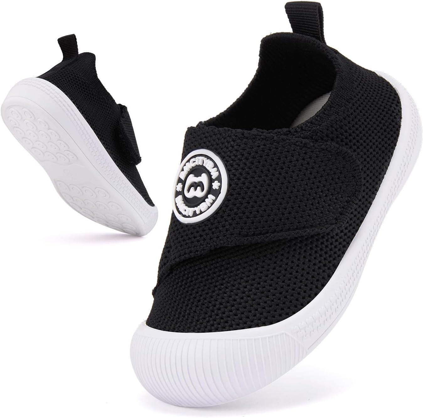 imageBMCiTYBM Baby Shoes Infant Boy Girl First Walker Shoes Toddler Walking Shoes Lightweight NonSlip Sneakers for 6 9 12 18 24 MonthsA2black