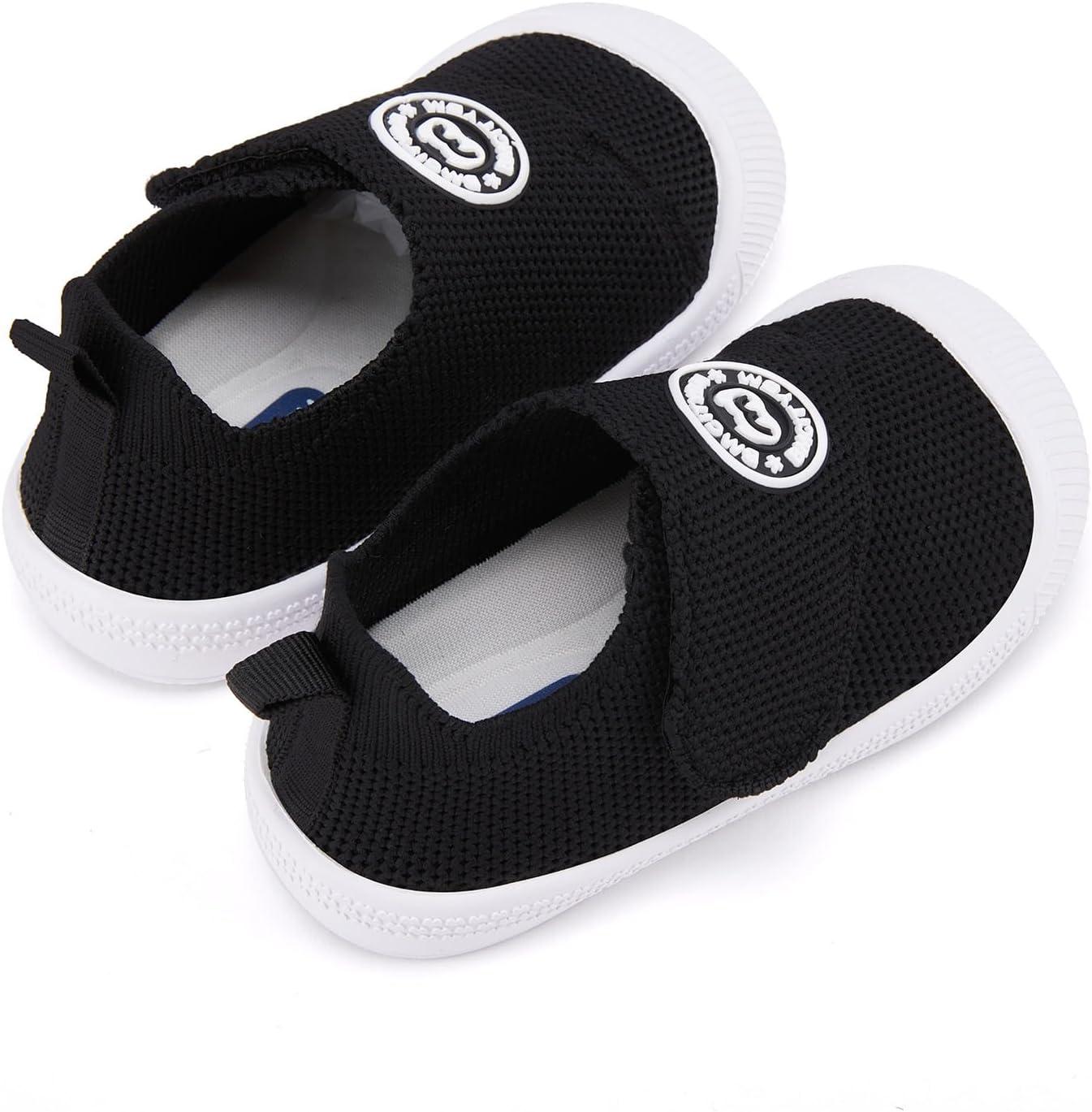 imageBMCiTYBM Baby Shoes Infant Boy Girl First Walker Shoes Toddler Walking Shoes Lightweight NonSlip Sneakers for 6 9 12 18 24 MonthsA2black