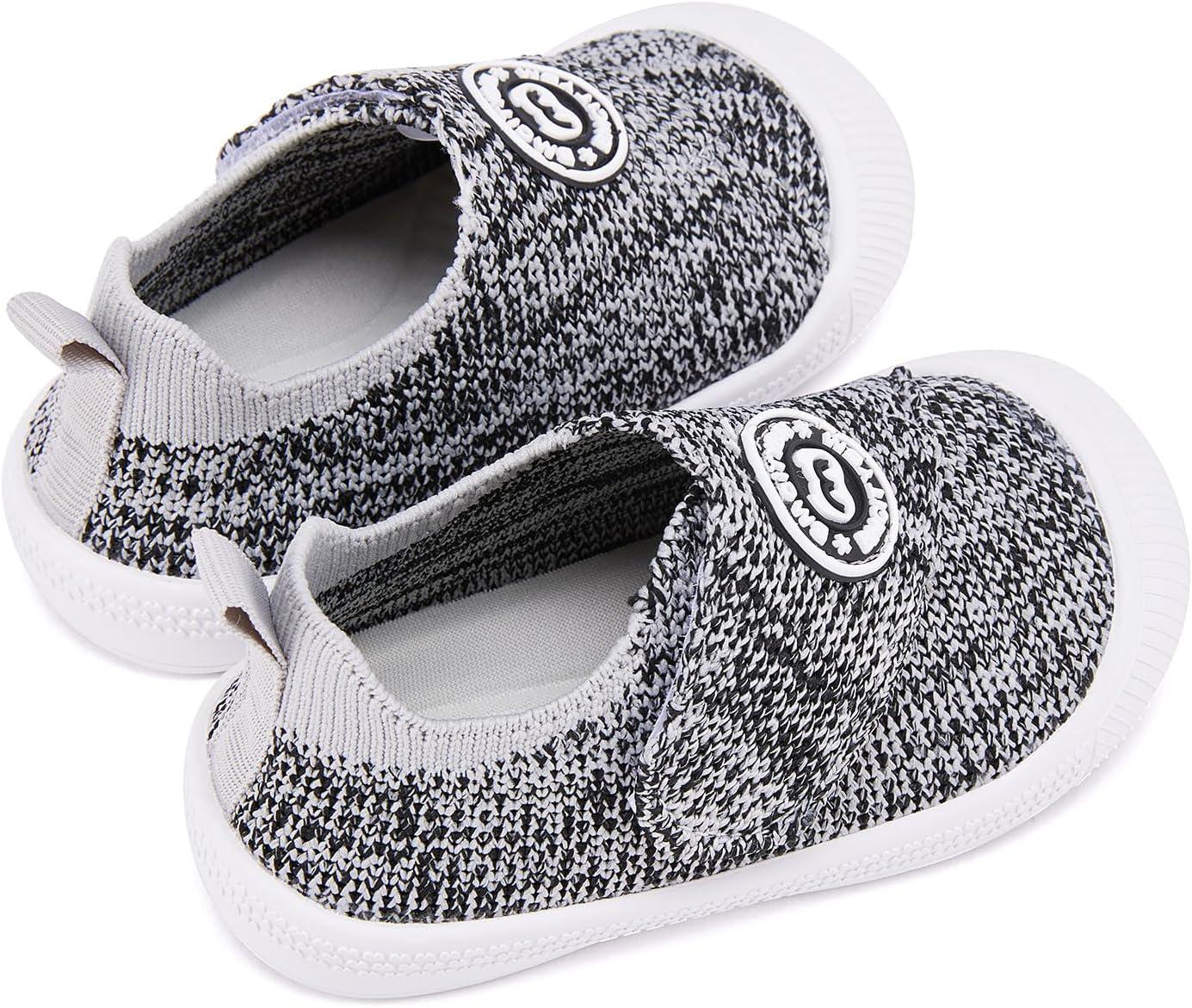 imageBMCiTYBM Baby Shoes Infant Boy Girl First Walker Shoes Toddler Walking Shoes Lightweight NonSlip Sneakers for 6 9 12 18 24 MonthsA2black Grey