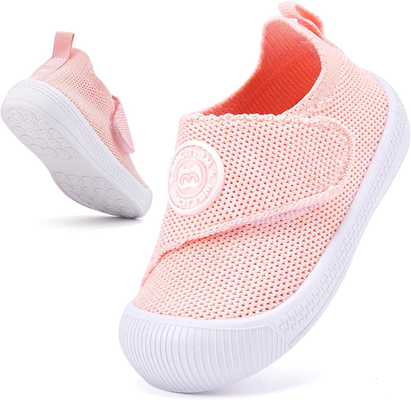 imageBMCiTYBM Baby Shoes Infant Boy Girl First Walker Shoes Toddler Walking Shoes Lightweight NonSlip Sneakers for 6 9 12 18 24 MonthsA2pink