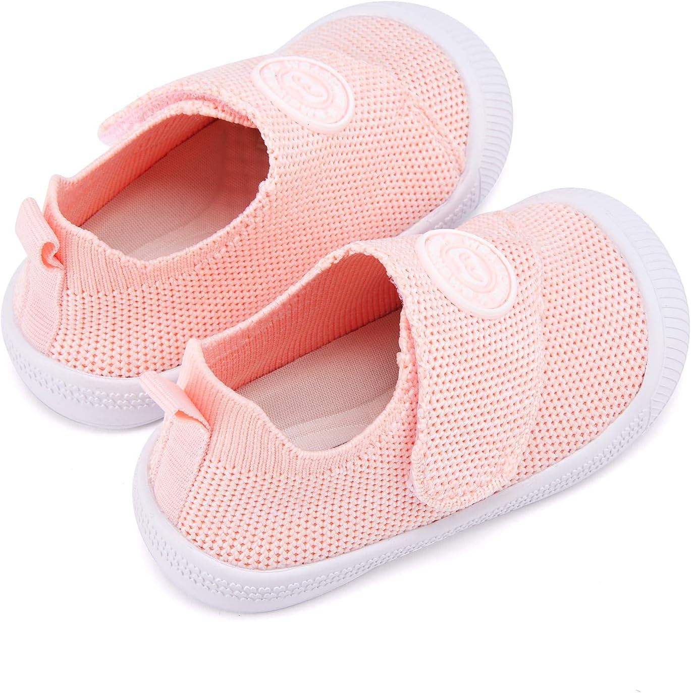 imageBMCiTYBM Baby Shoes Infant Boy Girl First Walker Shoes Toddler Walking Shoes Lightweight NonSlip Sneakers for 6 9 12 18 24 MonthsA2pink