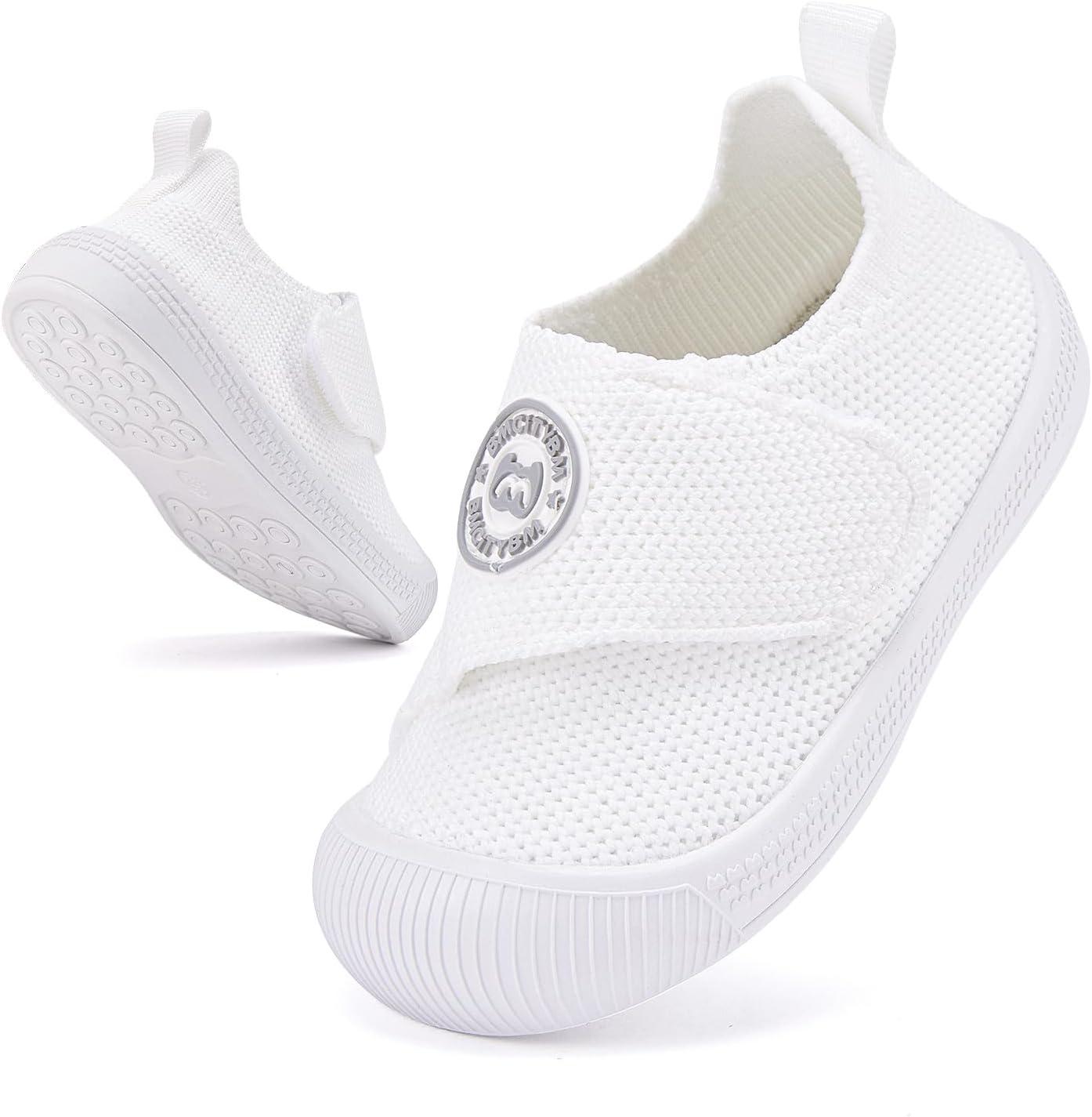 imageBMCiTYBM Baby Shoes Infant Boy Girl First Walker Shoes Toddler Walking Shoes Lightweight NonSlip Sneakers for 6 9 12 18 24 MonthsA2white