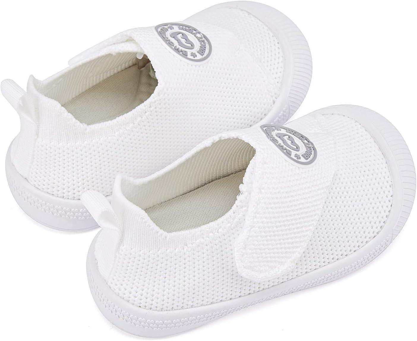 imageBMCiTYBM Baby Shoes Infant Boy Girl First Walker Shoes Toddler Walking Shoes Lightweight NonSlip Sneakers for 6 9 12 18 24 MonthsA2white
