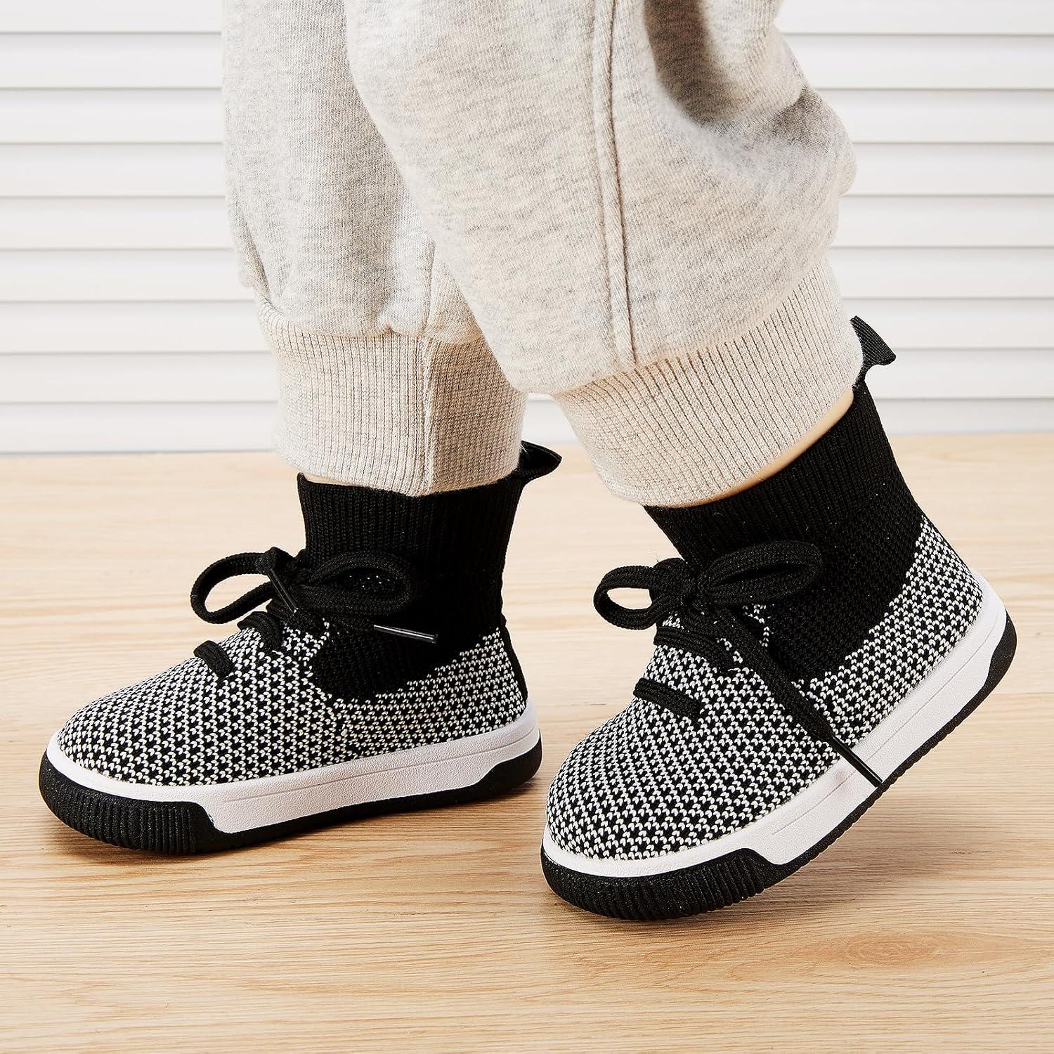 imageBMCiTYBM Baby Shoes Infant Boy Girl First Walker Shoes Toddler Walking Shoes Lightweight NonSlip Sneakers for 6 9 12 18 24 MonthsA4black