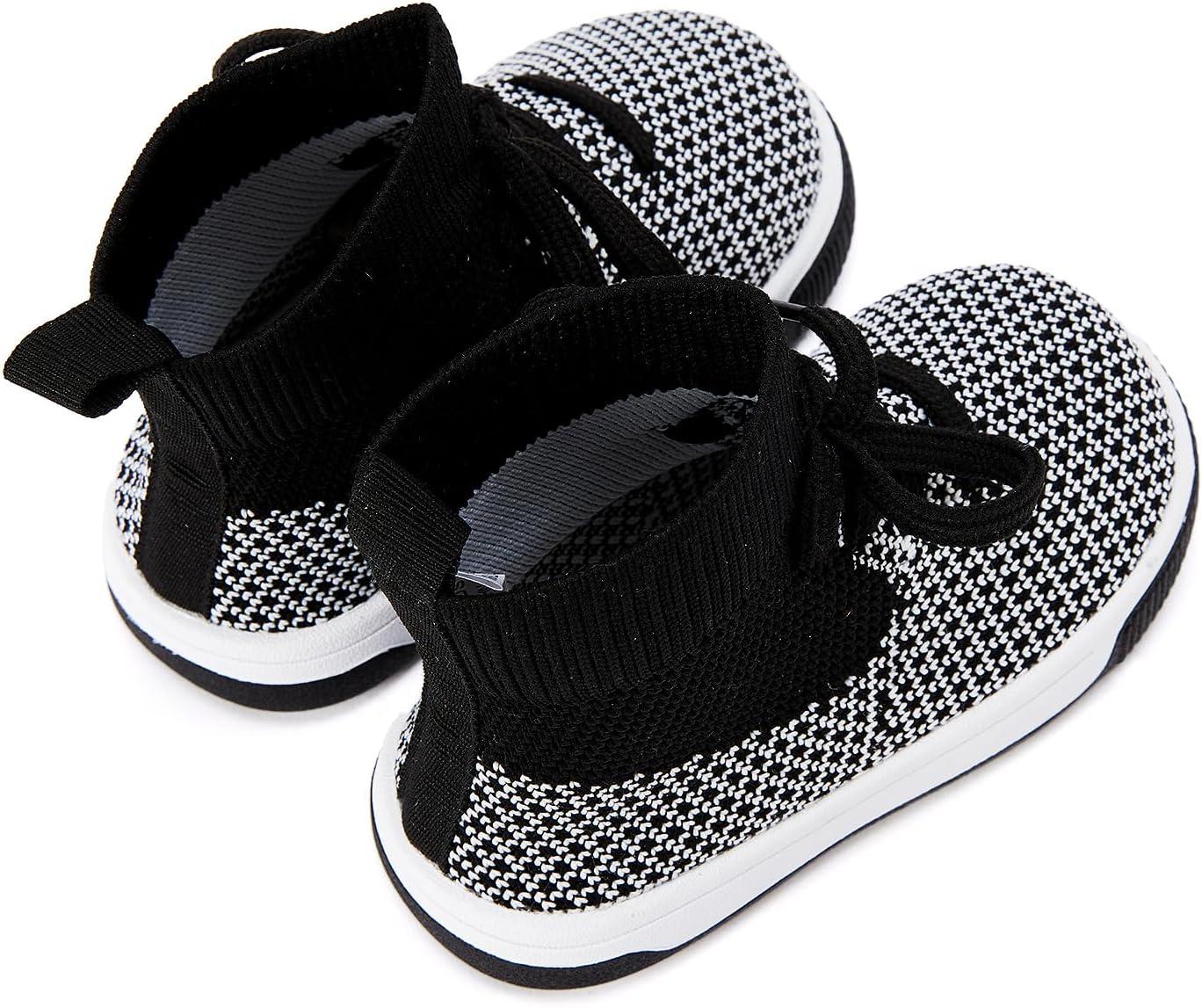 imageBMCiTYBM Baby Shoes Infant Boy Girl First Walker Shoes Toddler Walking Shoes Lightweight NonSlip Sneakers for 6 9 12 18 24 MonthsA4black