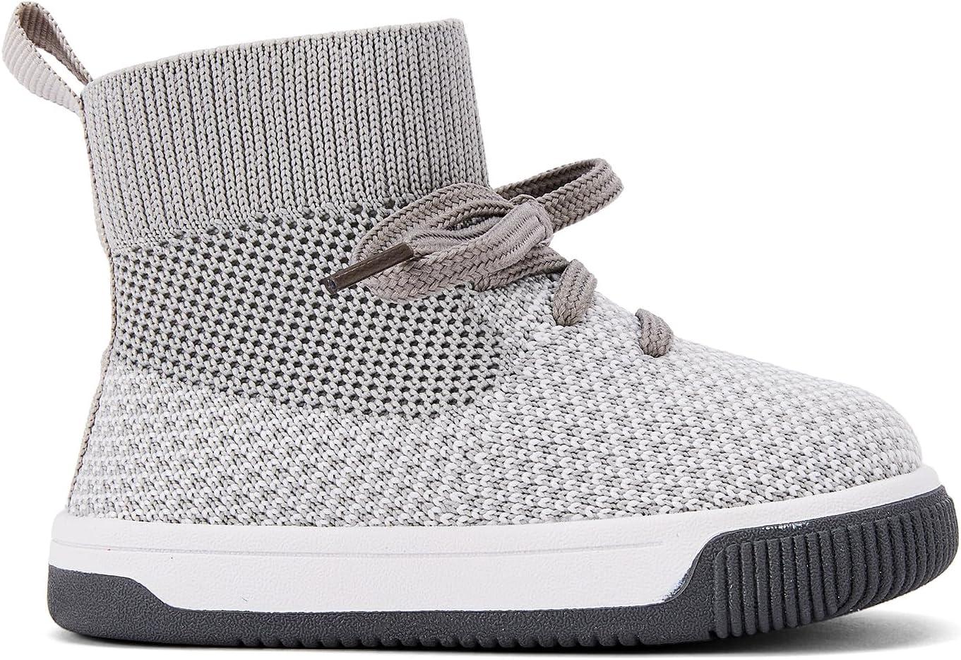 imageBMCiTYBM Baby Shoes Infant Boy Girl First Walker Shoes Toddler Walking Shoes Lightweight NonSlip Sneakers for 6 9 12 18 24 MonthsA4grey