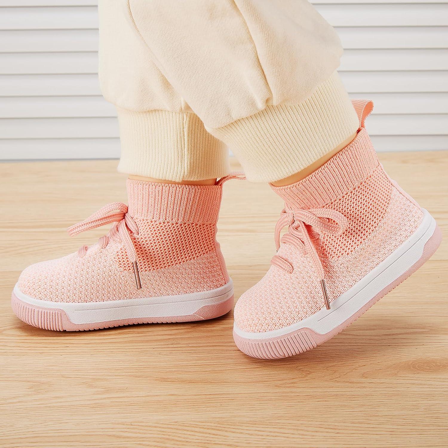 imageBMCiTYBM Baby Shoes Infant Boy Girl First Walker Shoes Toddler Walking Shoes Lightweight NonSlip Sneakers for 6 9 12 18 24 MonthsA4pink