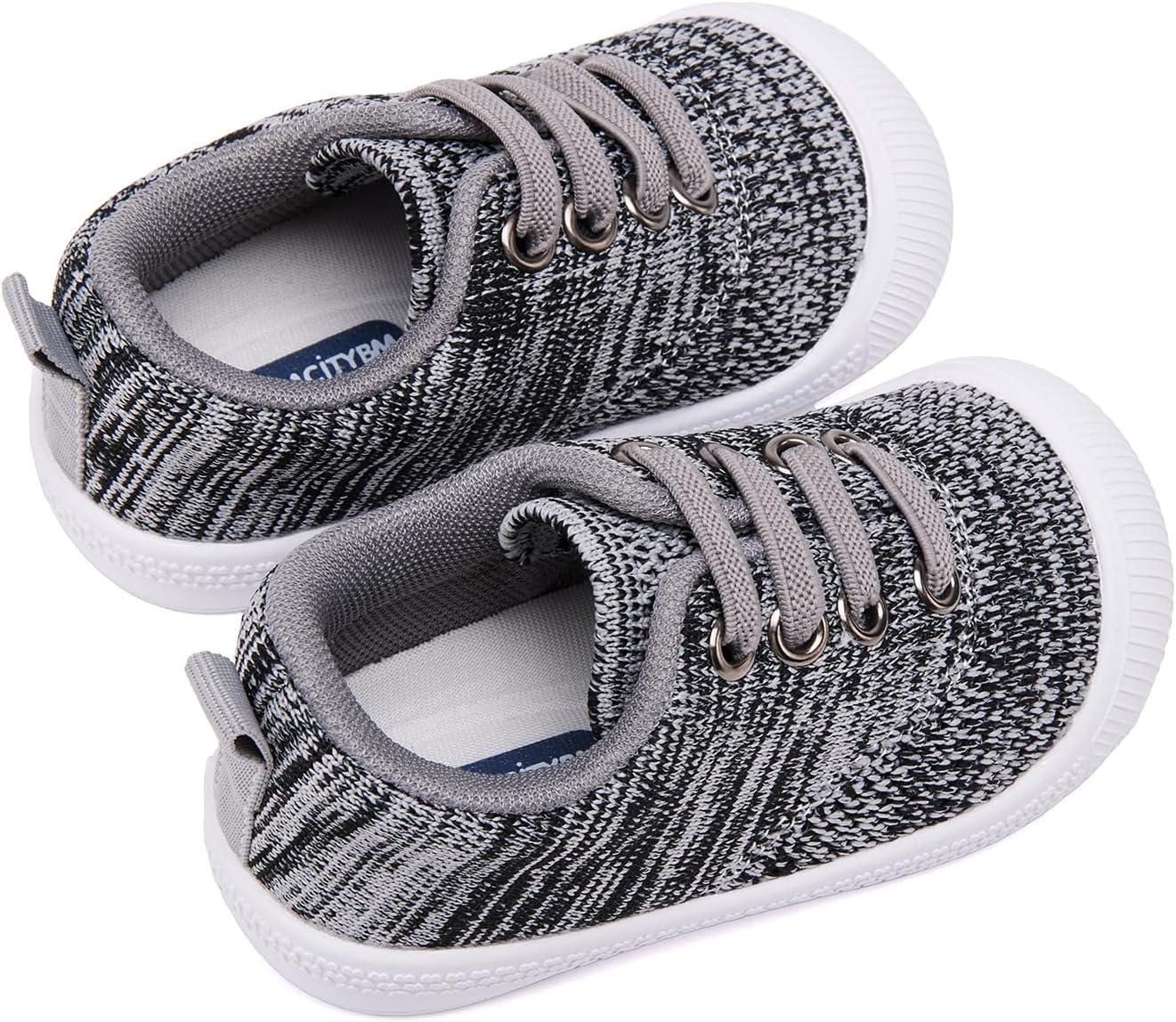 imageBMCiTYBM Baby Shoes Infant Boy Girl First Walker Shoes Toddler Walking Shoes Lightweight NonSlip Sneakers for 6 9 12 18 24 MonthsA5grey