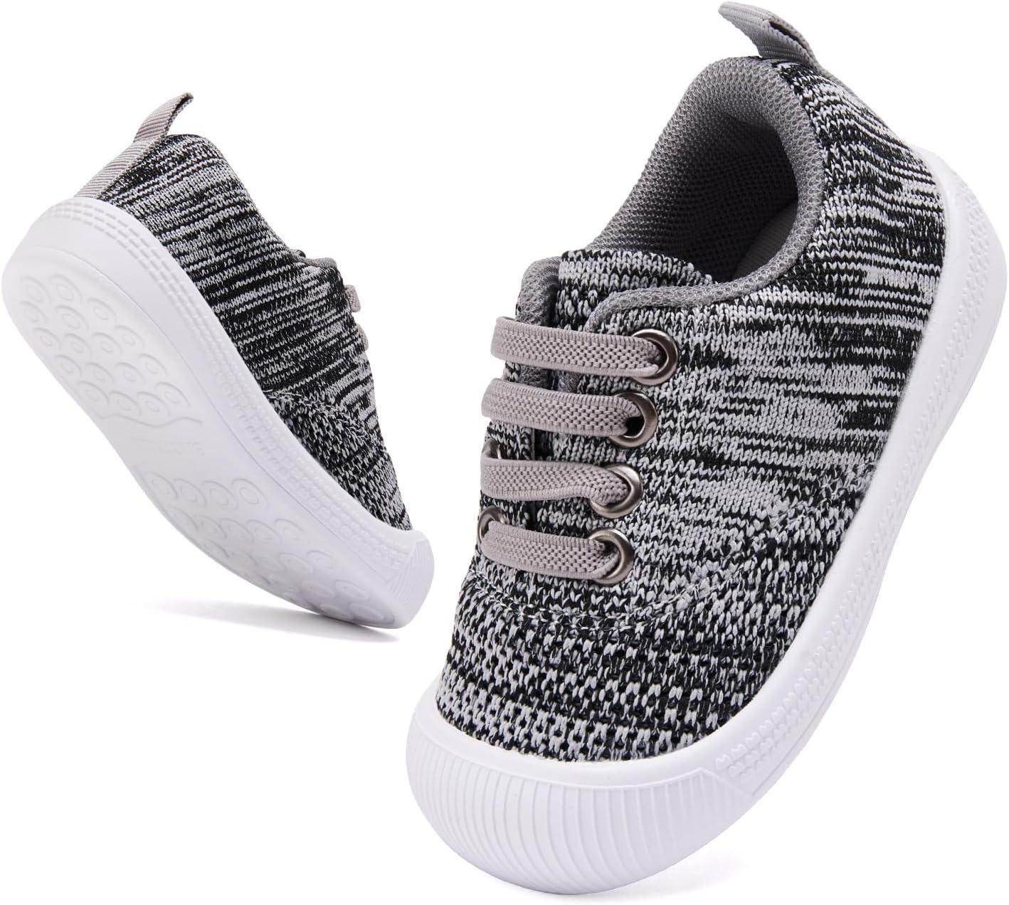 imageBMCiTYBM Baby Shoes Infant Boy Girl First Walker Shoes Toddler Walking Shoes Lightweight NonSlip Sneakers for 6 9 12 18 24 MonthsA5grey