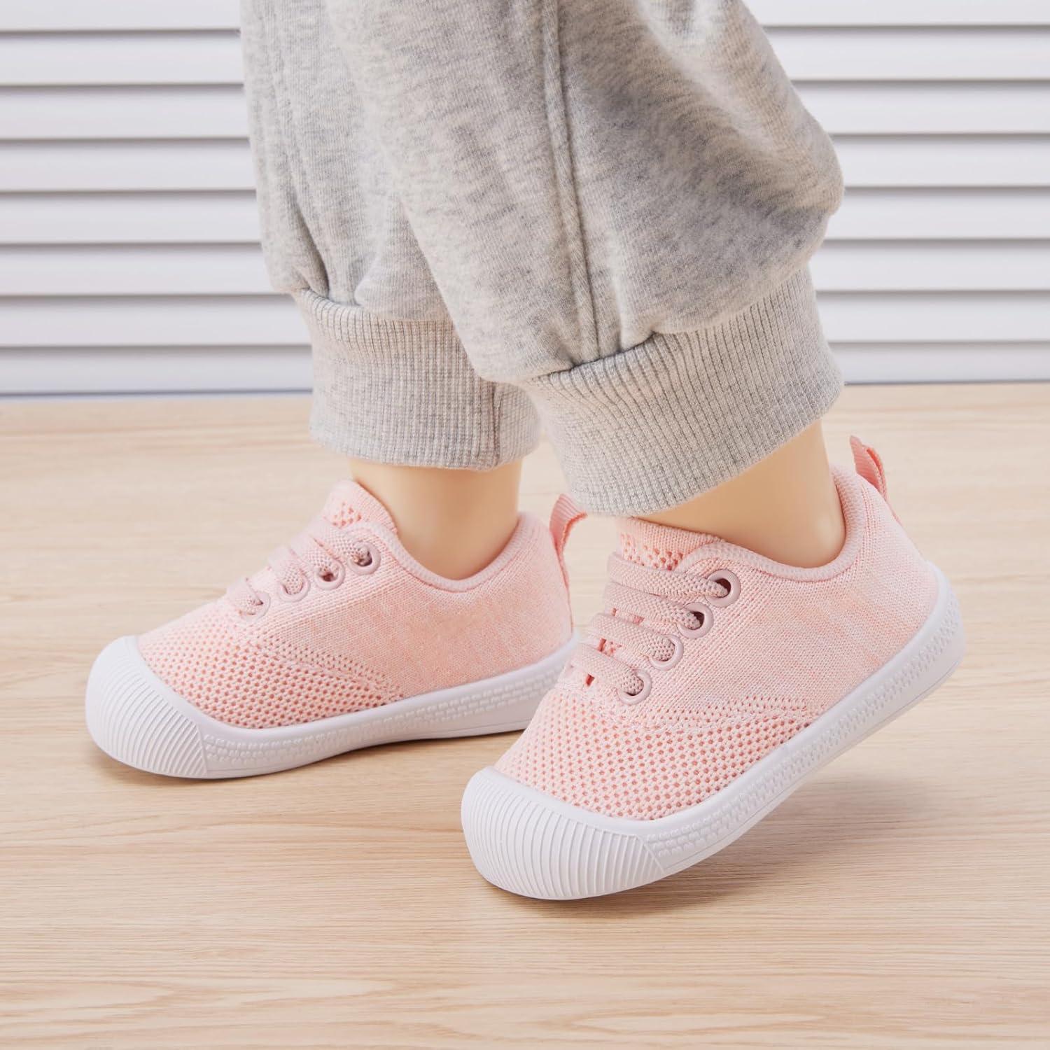 imageBMCiTYBM Baby Shoes Infant Boy Girl First Walker Shoes Toddler Walking Shoes Lightweight NonSlip Sneakers for 6 9 12 18 24 MonthsA5pink