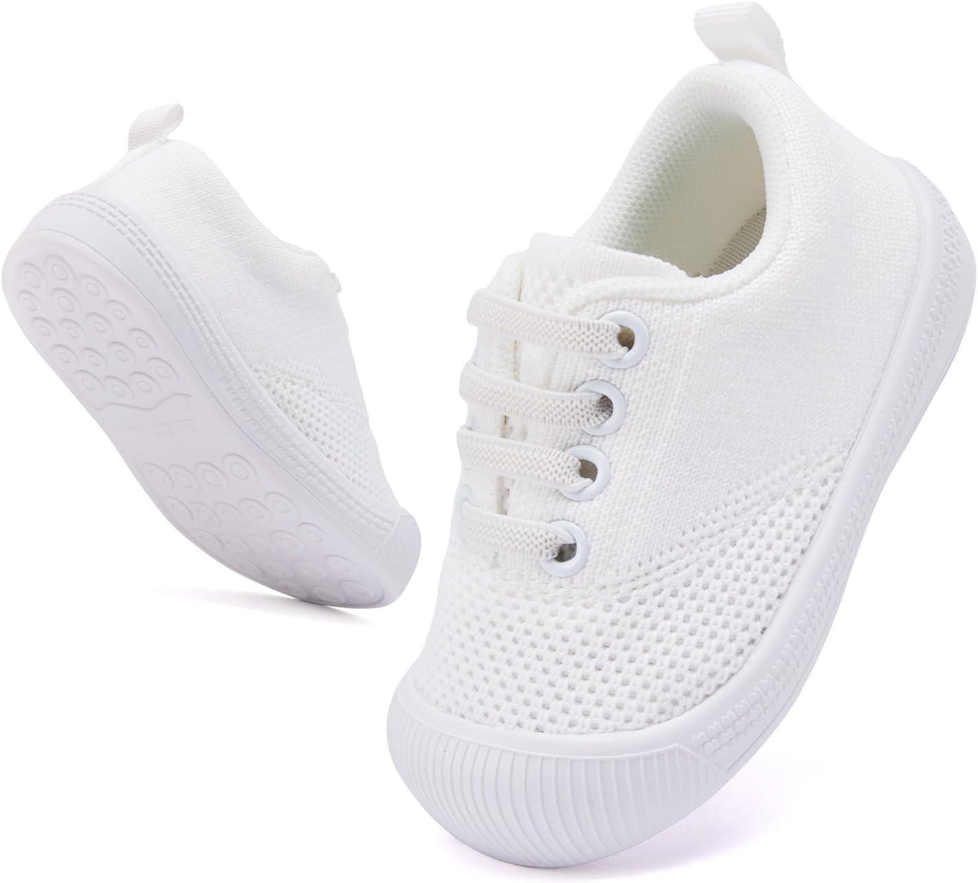 imageBMCiTYBM Baby Shoes Infant Boy Girl First Walker Shoes Toddler Walking Shoes Lightweight NonSlip Sneakers for 6 9 12 18 24 MonthsA5white