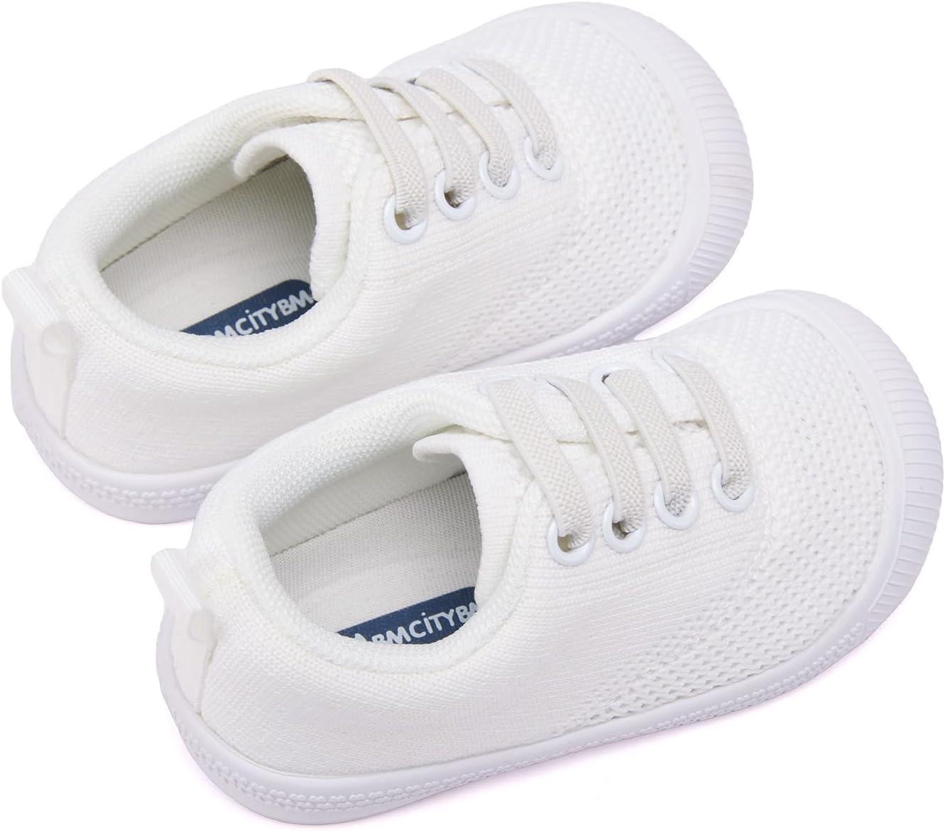 imageBMCiTYBM Baby Shoes Infant Boy Girl First Walker Shoes Toddler Walking Shoes Lightweight NonSlip Sneakers for 6 9 12 18 24 MonthsA5white