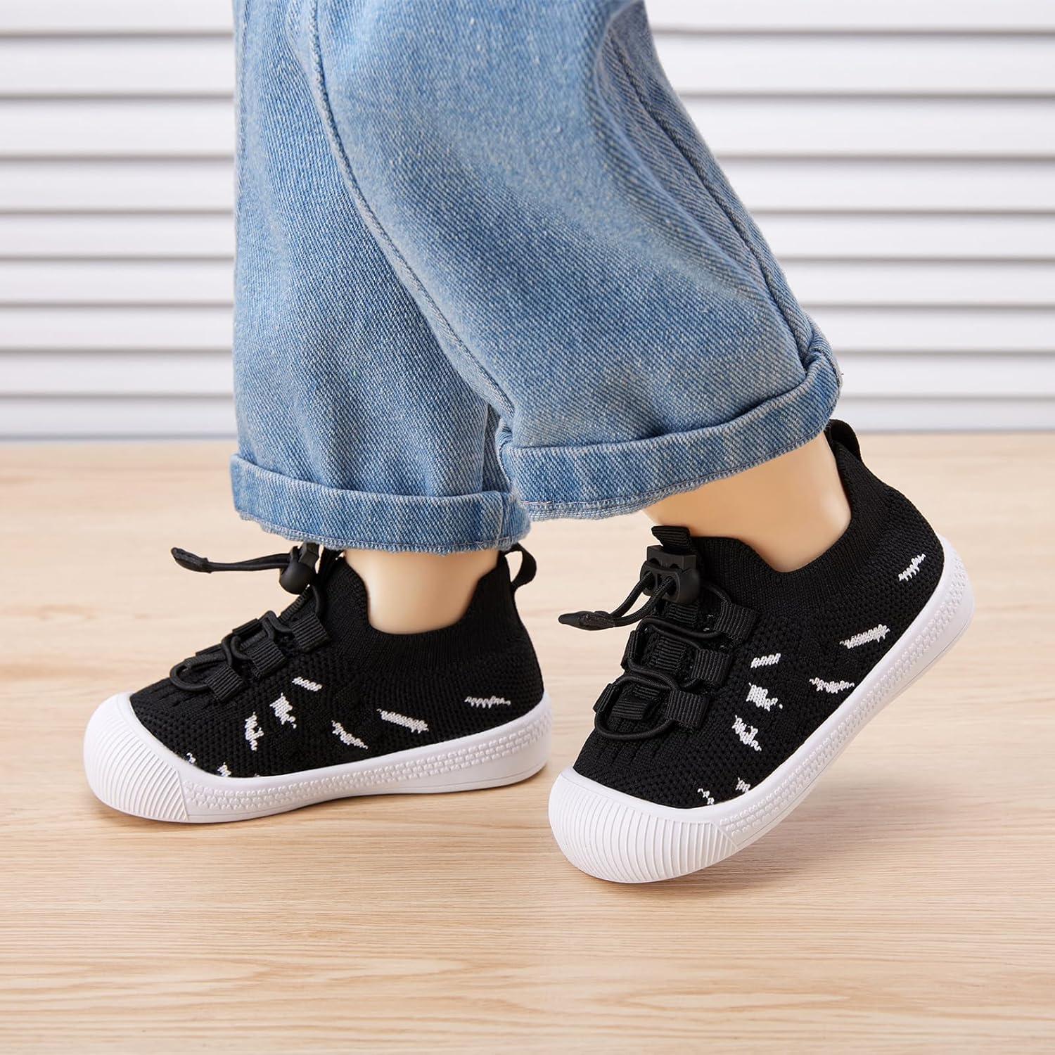 imageBMCiTYBM Baby Shoes Infant Boy Girl First Walker Shoes Toddler Walking Shoes Lightweight NonSlip Sneakers for 6 9 12 18 24 MonthsA6black