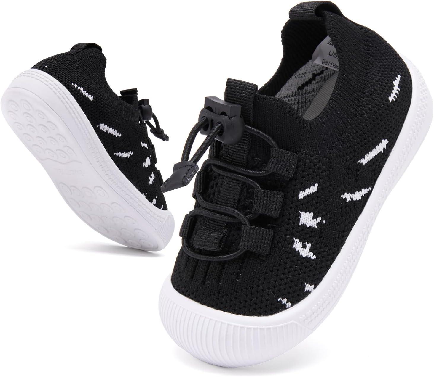 imageBMCiTYBM Baby Shoes Infant Boy Girl First Walker Shoes Toddler Walking Shoes Lightweight NonSlip Sneakers for 6 9 12 18 24 MonthsA6black