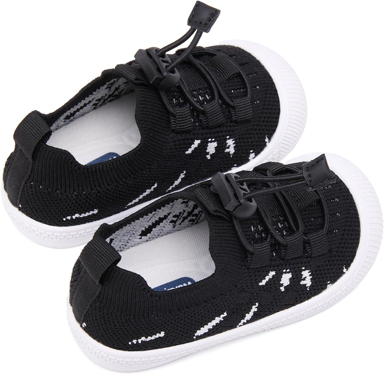 imageBMCiTYBM Baby Shoes Infant Boy Girl First Walker Shoes Toddler Walking Shoes Lightweight NonSlip Sneakers for 6 9 12 18 24 MonthsA6black