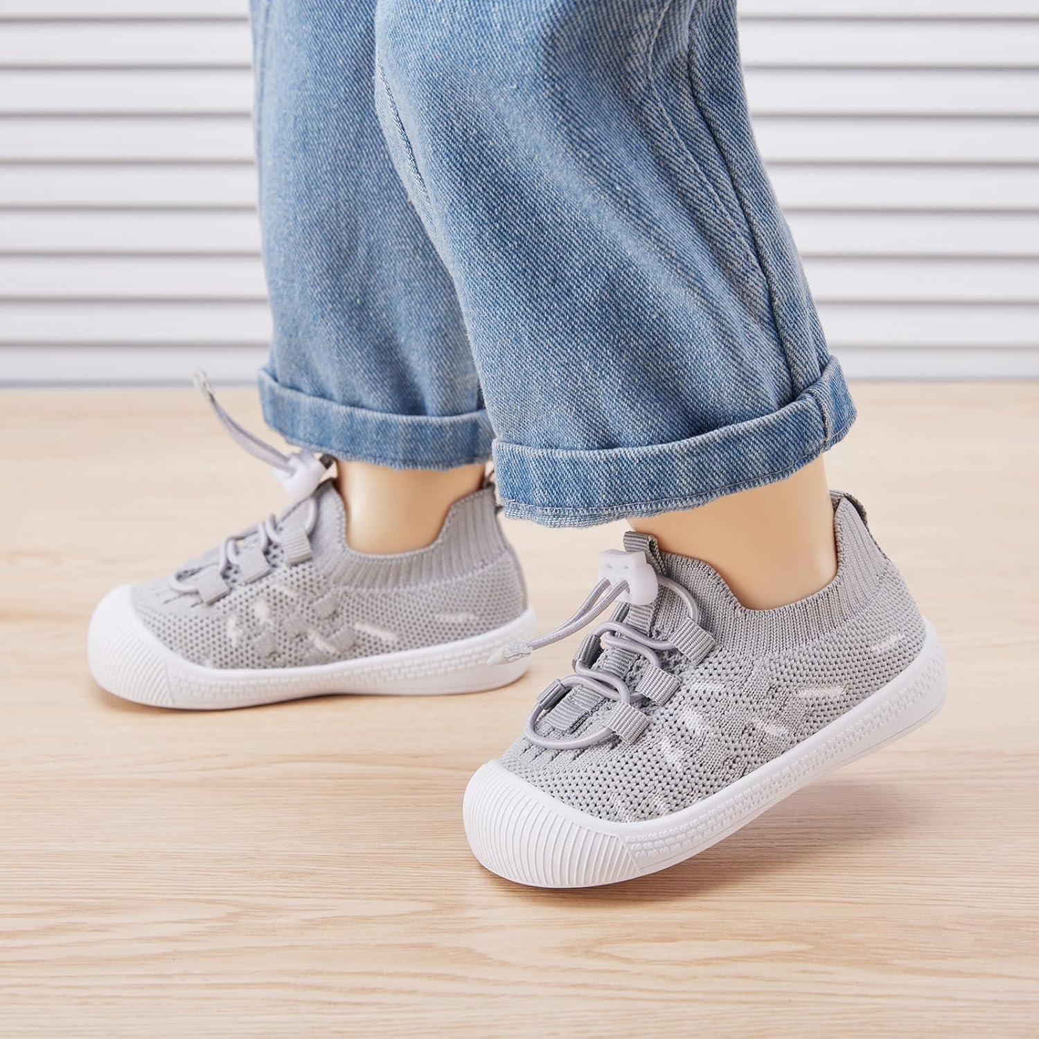 imageBMCiTYBM Baby Shoes Infant Boy Girl First Walker Shoes Toddler Walking Shoes Lightweight NonSlip Sneakers for 6 9 12 18 24 MonthsA6grey