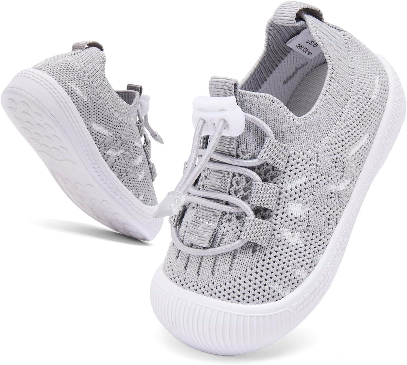 imageBMCiTYBM Baby Shoes Infant Boy Girl First Walker Shoes Toddler Walking Shoes Lightweight NonSlip Sneakers for 6 9 12 18 24 MonthsA6grey