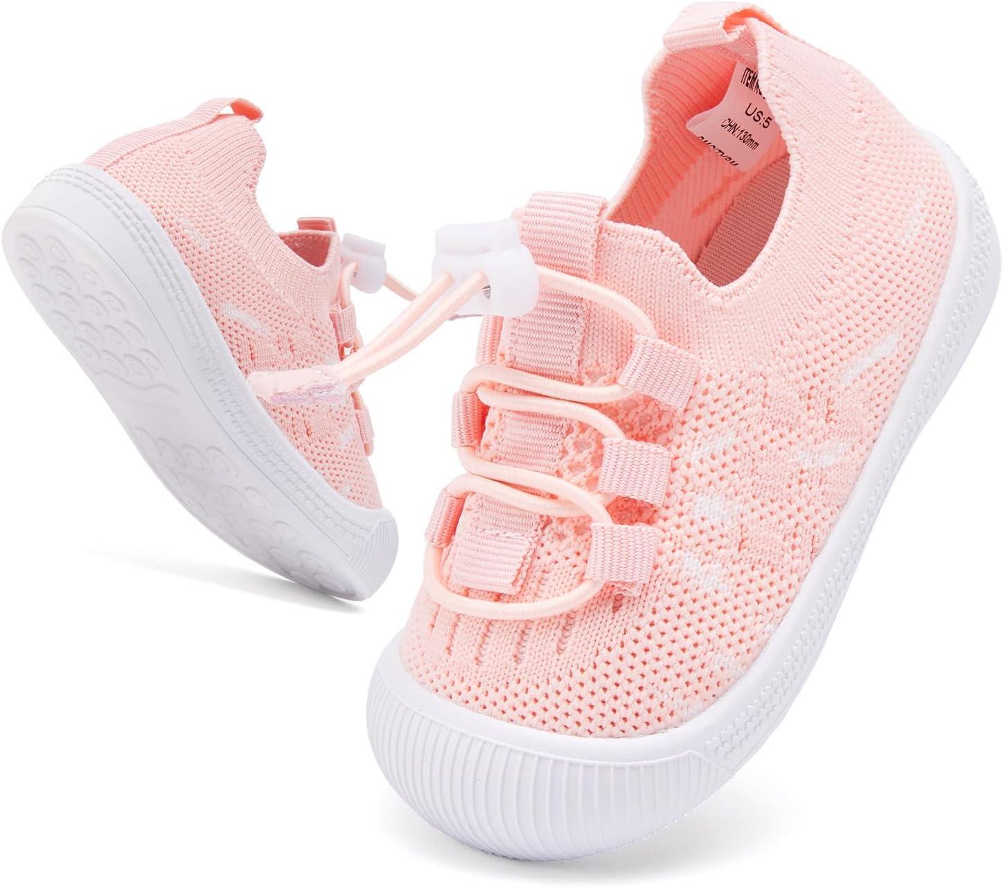 imageBMCiTYBM Baby Shoes Infant Boy Girl First Walker Shoes Toddler Walking Shoes Lightweight NonSlip Sneakers for 6 9 12 18 24 MonthsA6pink