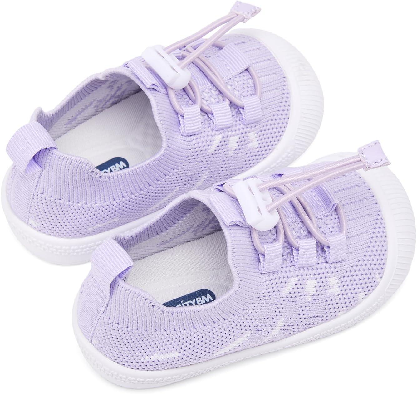 imageBMCiTYBM Baby Shoes Infant Boy Girl First Walker Shoes Toddler Walking Shoes Lightweight NonSlip Sneakers for 6 9 12 18 24 MonthsA6purple