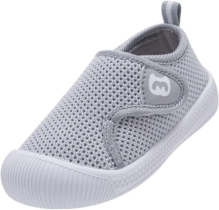 imageBMCiTYBM Baby Shoes Infant Boy Girl First Walker Shoes Toddler Walking Shoes Lightweight NonSlip Sneakers for 6 9 12 18 24 MonthsAgray