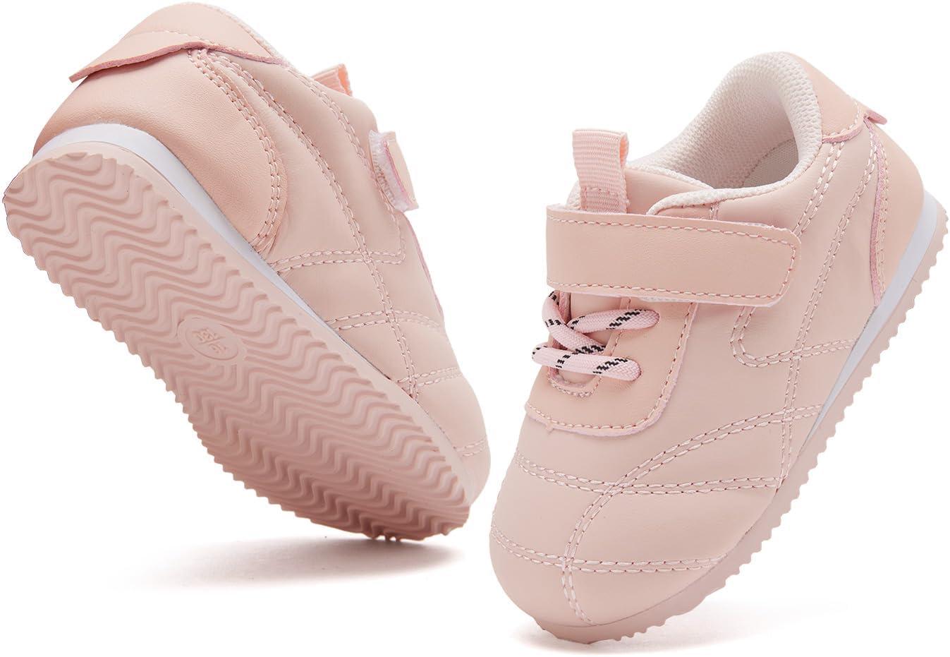 imageBMCiTYBM Baby Shoes Infant Boy Girl First Walker Shoes Toddler Walking Shoes Lightweight NonSlip Sneakers for 6 9 12 18 24 MonthsB1pink