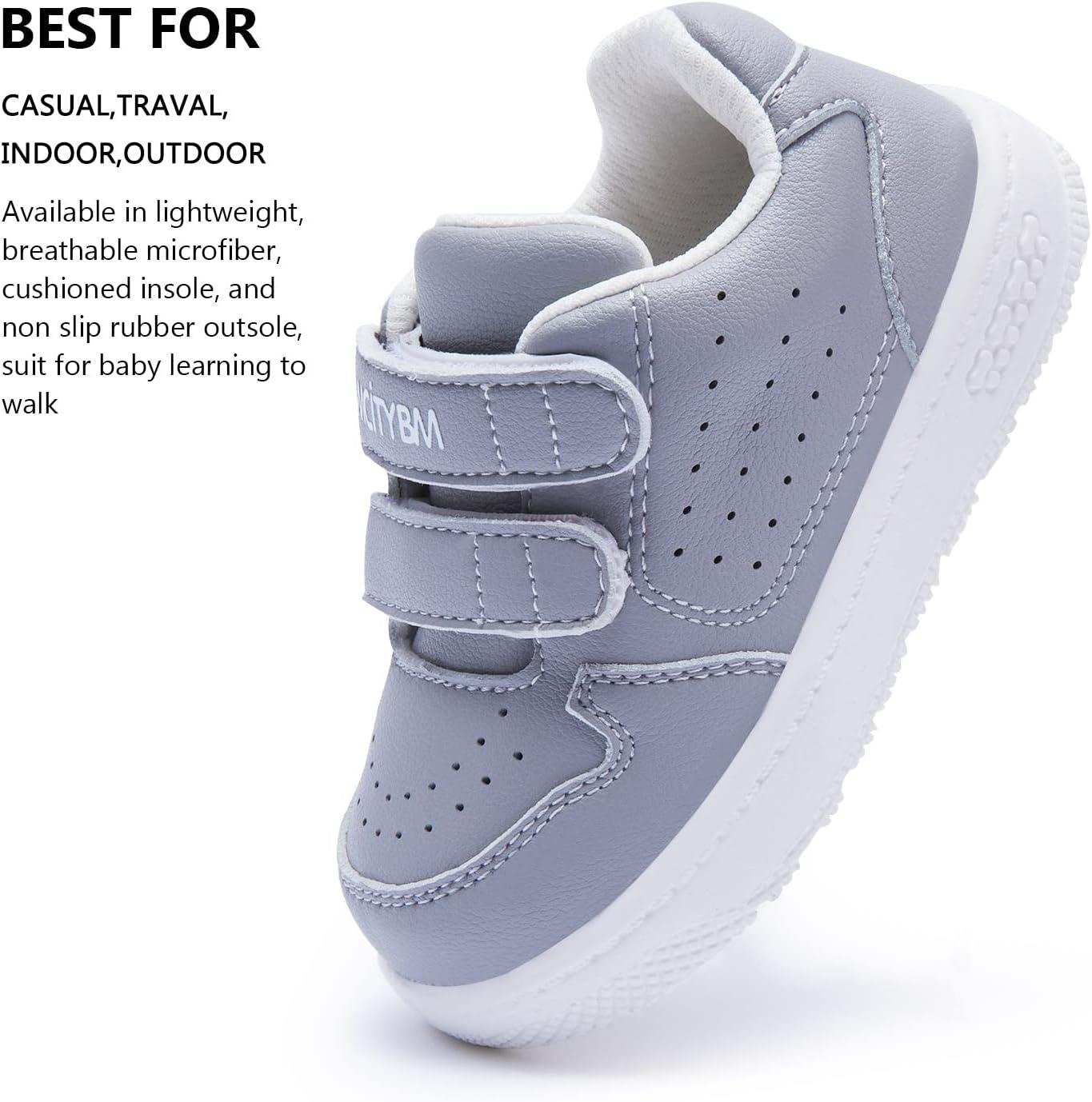 imageBMCiTYBM Baby Shoes Infant Boy Girl First Walker Shoes Toddler Walking Shoes Lightweight NonSlip Sneakers for 6 9 12 18 24 MonthsCgrey