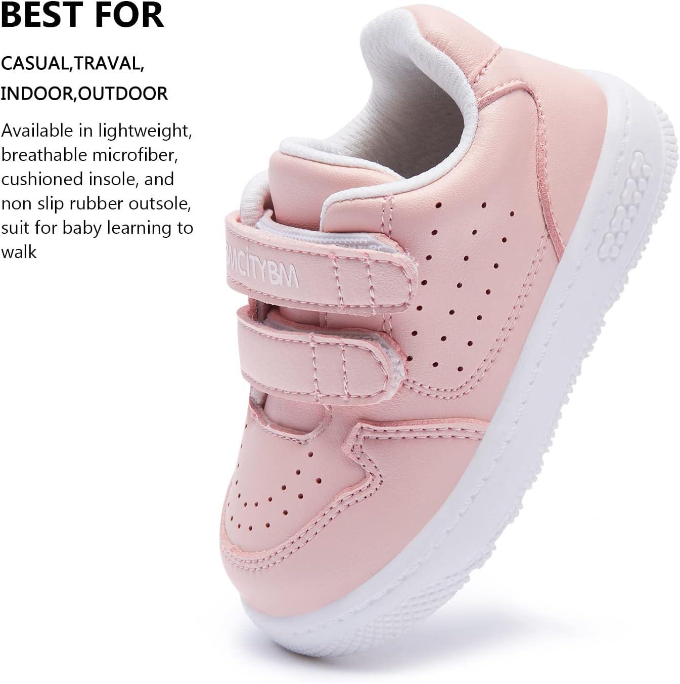 imageBMCiTYBM Baby Shoes Infant Boy Girl First Walker Shoes Toddler Walking Shoes Lightweight NonSlip Sneakers for 6 9 12 18 24 MonthsCpink