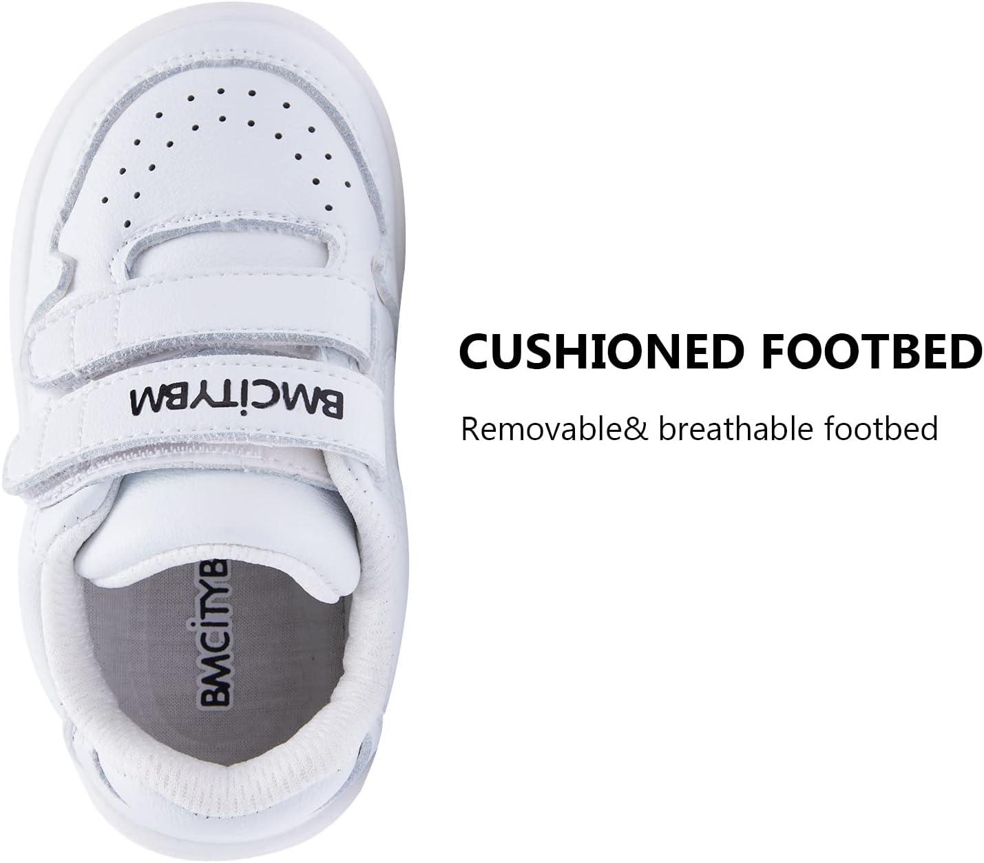 imageBMCiTYBM Baby Shoes Infant Boy Girl First Walker Shoes Toddler Walking Shoes Lightweight NonSlip Sneakers for 6 9 12 18 24 MonthsCwhite
