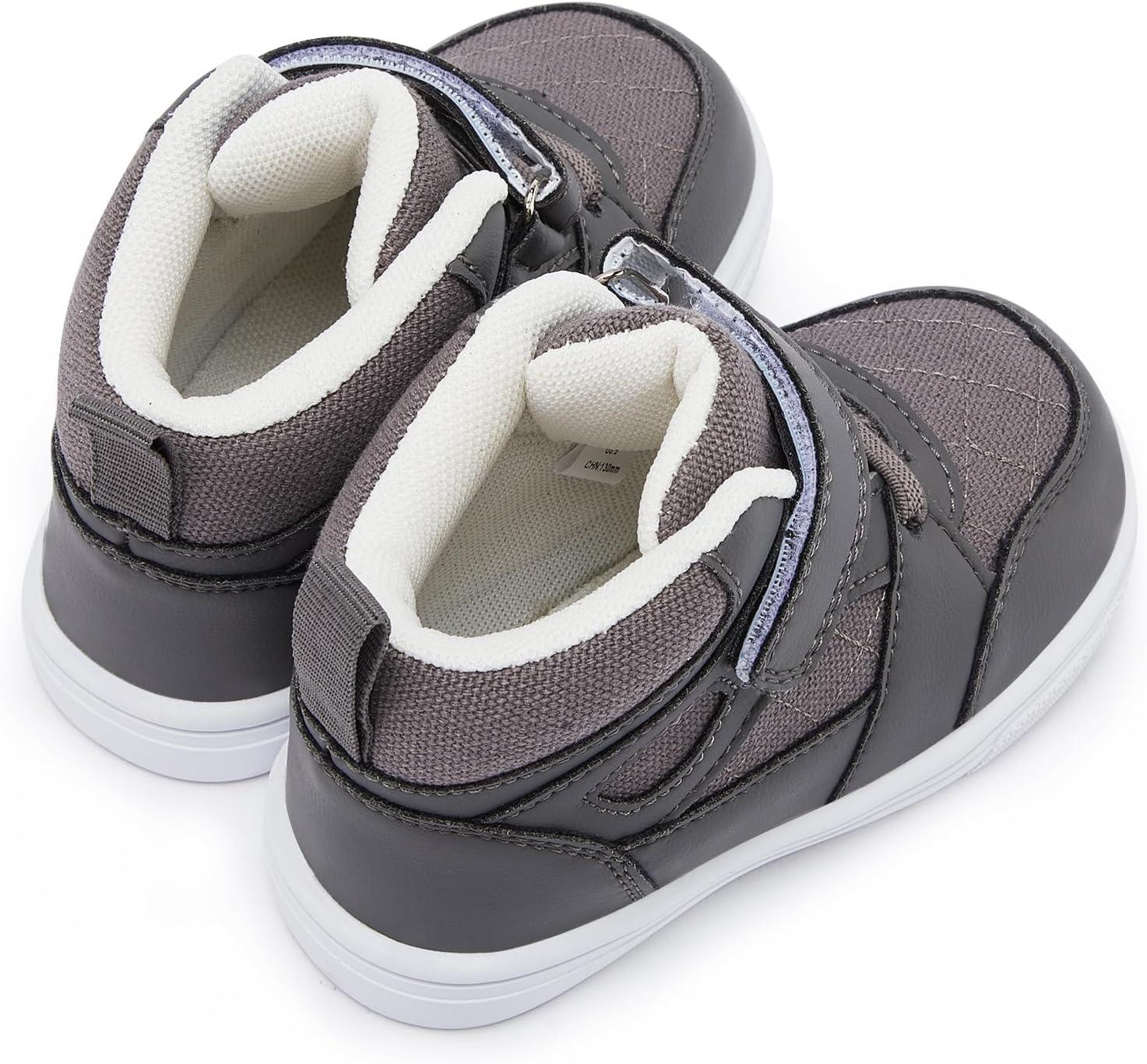 imageBMCiTYBM Baby Shoes Infant Boy Girl First Walker Shoes Toddler Walking Shoes Lightweight NonSlip Sneakers for 6 9 12 18 24 MonthsGgrey