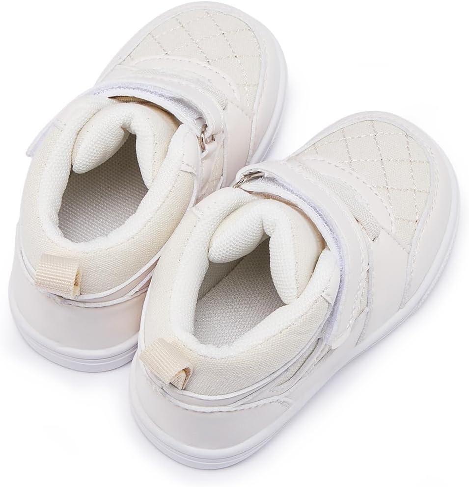 imageBMCiTYBM Baby Shoes Infant Boy Girl First Walker Shoes Toddler Walking Shoes Lightweight NonSlip Sneakers for 6 9 12 18 24 MonthsGwhite