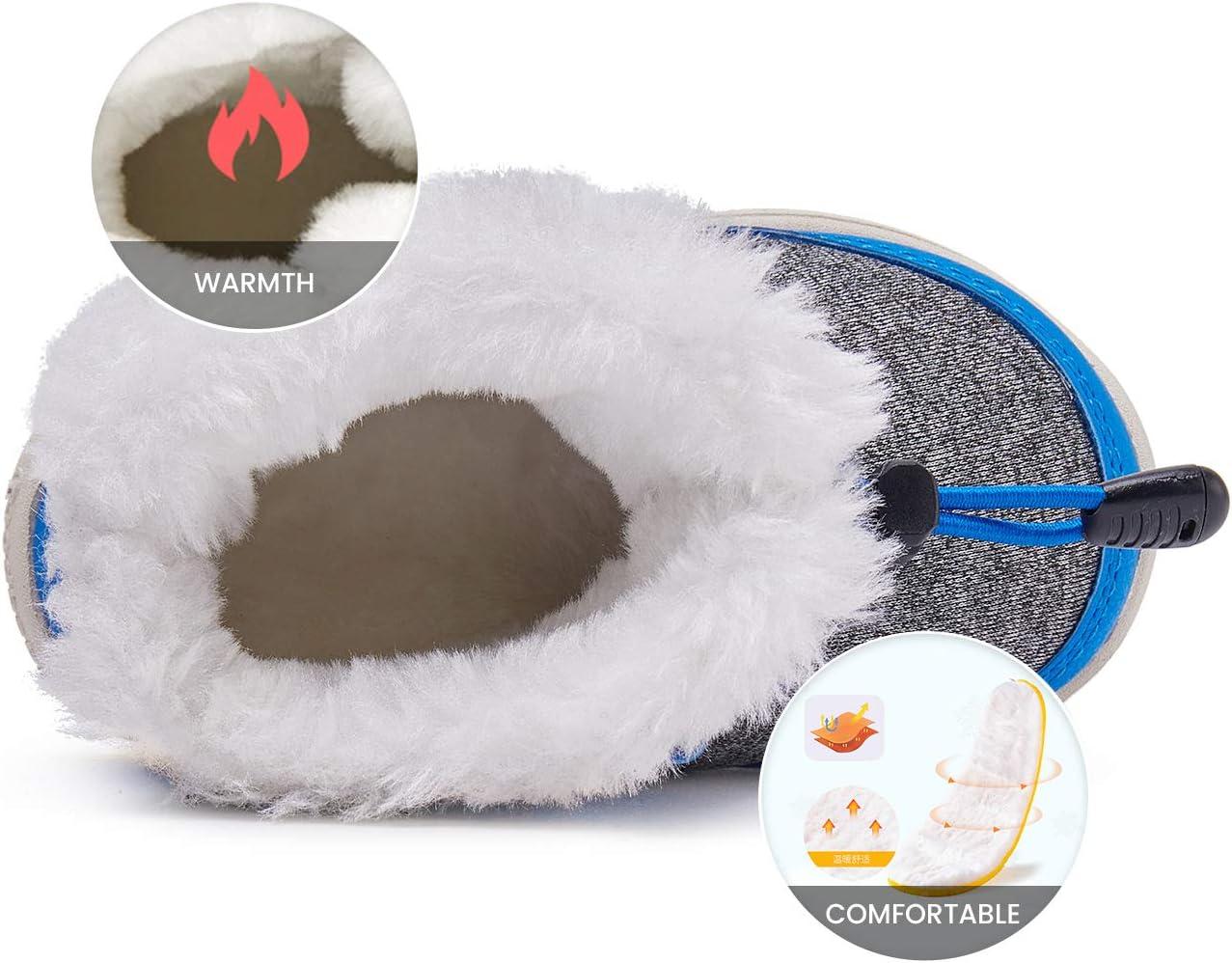 imageBMCiTYBM Toddler Baby Snow Boots Winter Shoes Boys Girls Cold Weather Baby Faux Fur Shoes1blue