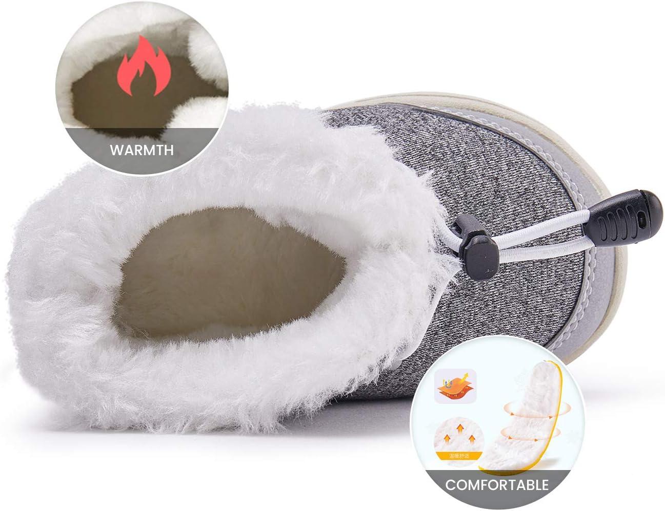 imageBMCiTYBM Toddler Baby Snow Boots Winter Shoes Boys Girls Cold Weather Baby Faux Fur Shoes1grey