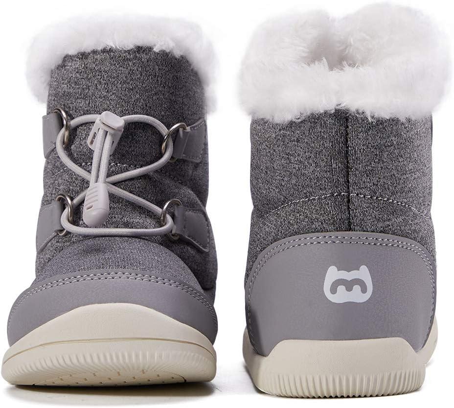 imageBMCiTYBM Toddler Baby Snow Boots Winter Shoes Boys Girls Cold Weather Baby Faux Fur Shoes1grey