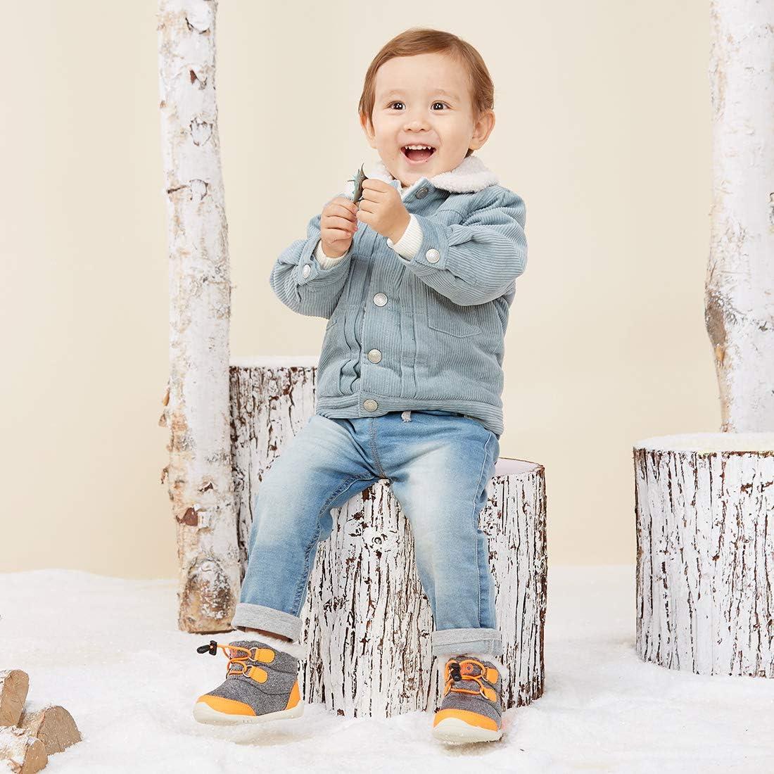 imageBMCiTYBM Toddler Baby Snow Boots Winter Shoes Boys Girls Cold Weather Baby Faux Fur Shoes1orange