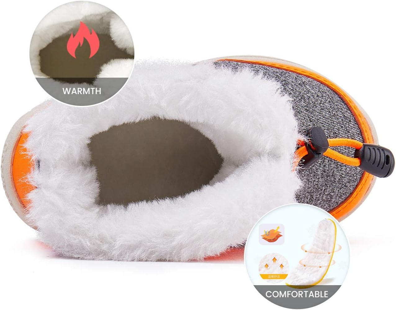 imageBMCiTYBM Toddler Baby Snow Boots Winter Shoes Boys Girls Cold Weather Baby Faux Fur Shoes1orange