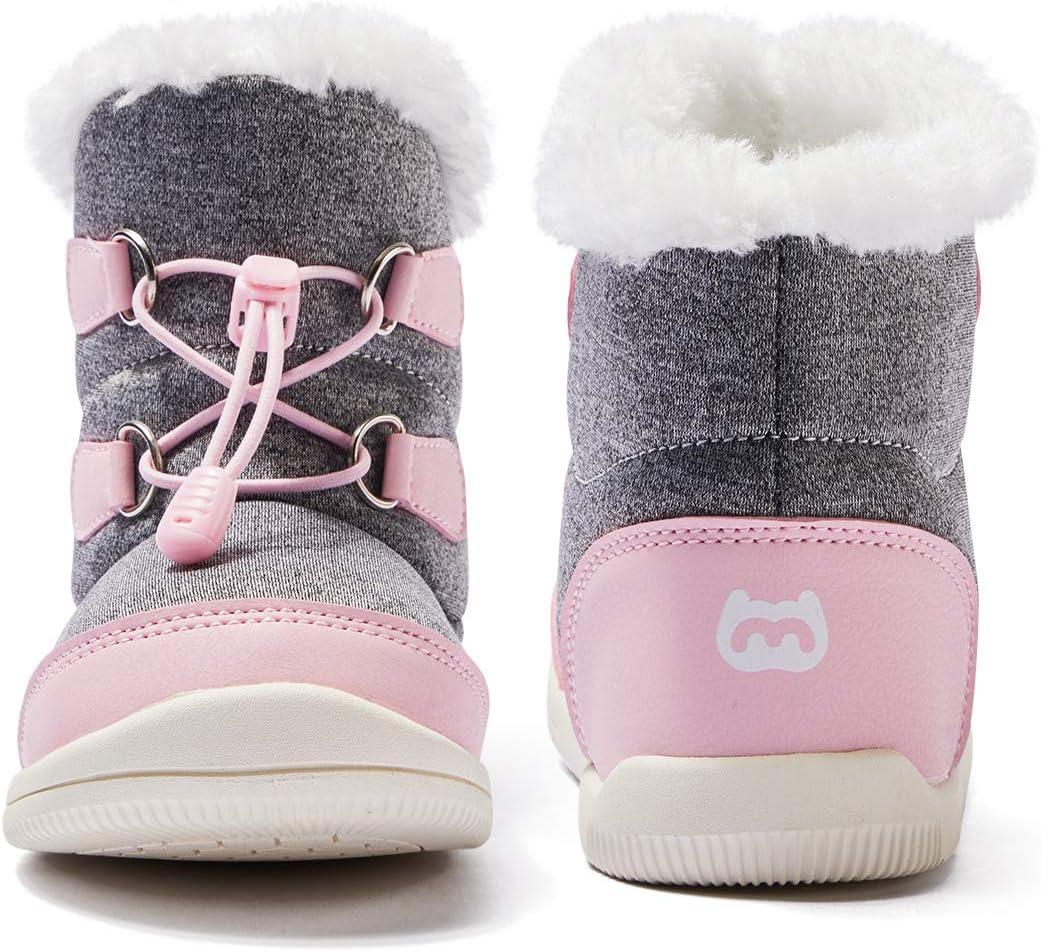 imageBMCiTYBM Toddler Baby Snow Boots Winter Shoes Boys Girls Cold Weather Baby Faux Fur Shoes1pink