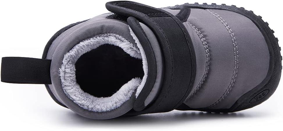 imageBMCiTYBM Toddler Baby Snow Boots Winter Shoes Boys Girls Cold Weather Baby Faux Fur Shoes2grey