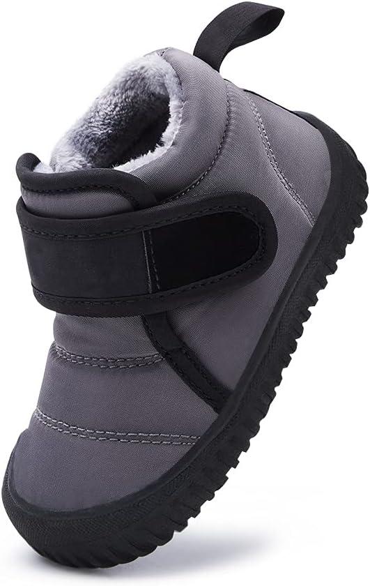 imageBMCiTYBM Toddler Baby Snow Boots Winter Shoes Boys Girls Cold Weather Baby Faux Fur Shoes2grey