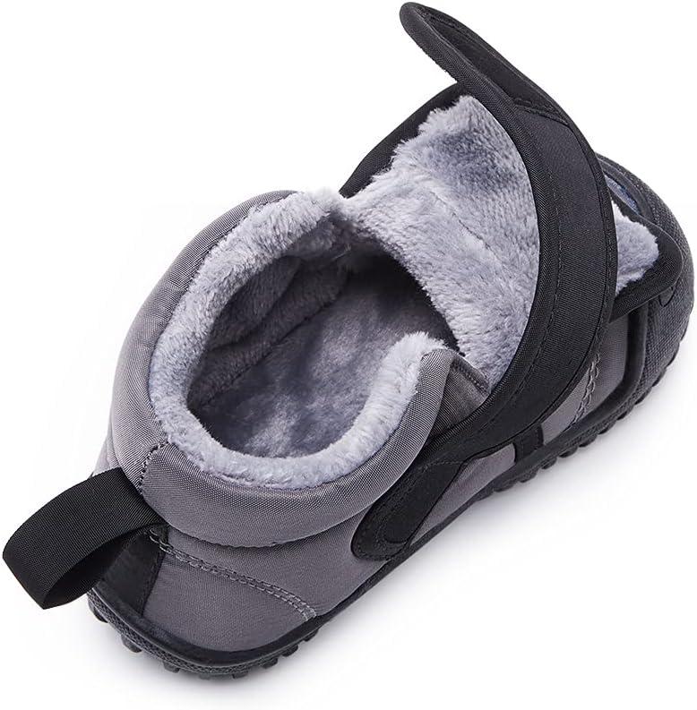 imageBMCiTYBM Toddler Baby Snow Boots Winter Shoes Boys Girls Cold Weather Baby Faux Fur Shoes2grey