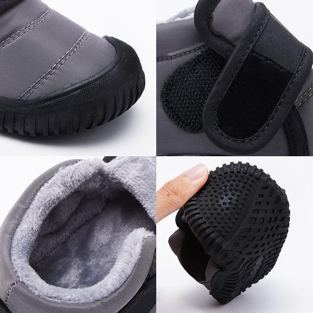 imageBMCiTYBM Toddler Baby Snow Boots Winter Shoes Boys Girls Cold Weather Baby Faux Fur Shoes2grey