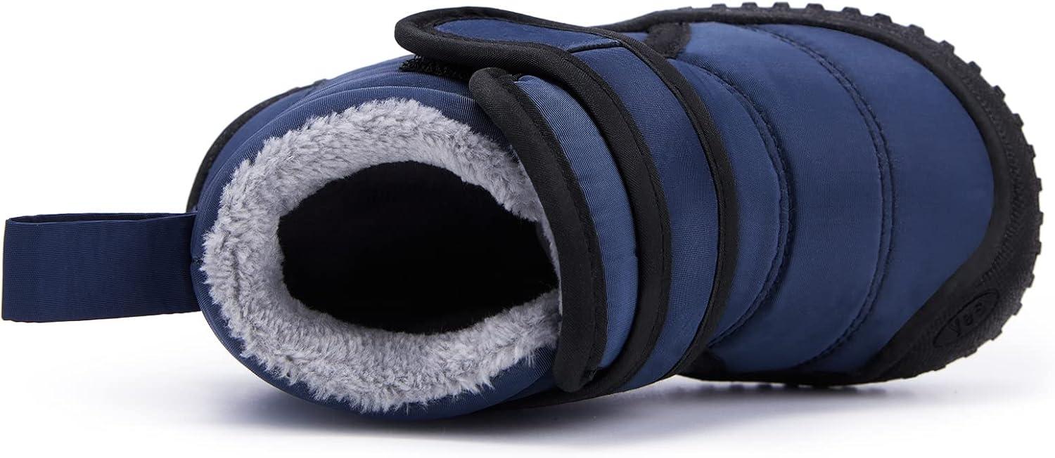 imageBMCiTYBM Toddler Baby Snow Boots Winter Shoes Boys Girls Cold Weather Baby Faux Fur Shoes2navy