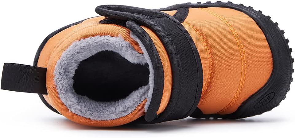 imageBMCiTYBM Toddler Baby Snow Boots Winter Shoes Boys Girls Cold Weather Baby Faux Fur Shoes2orange